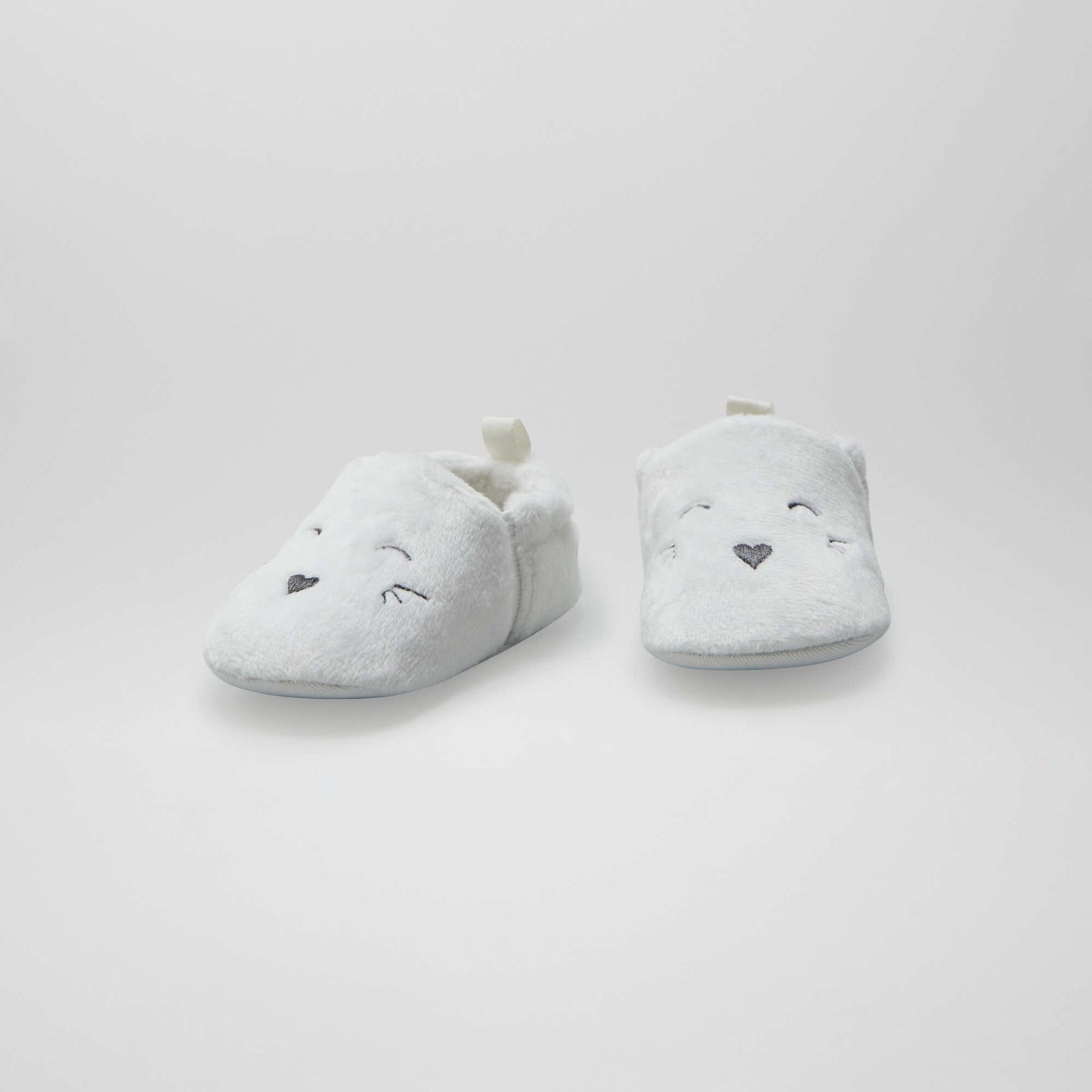 Velour slippers WHITE