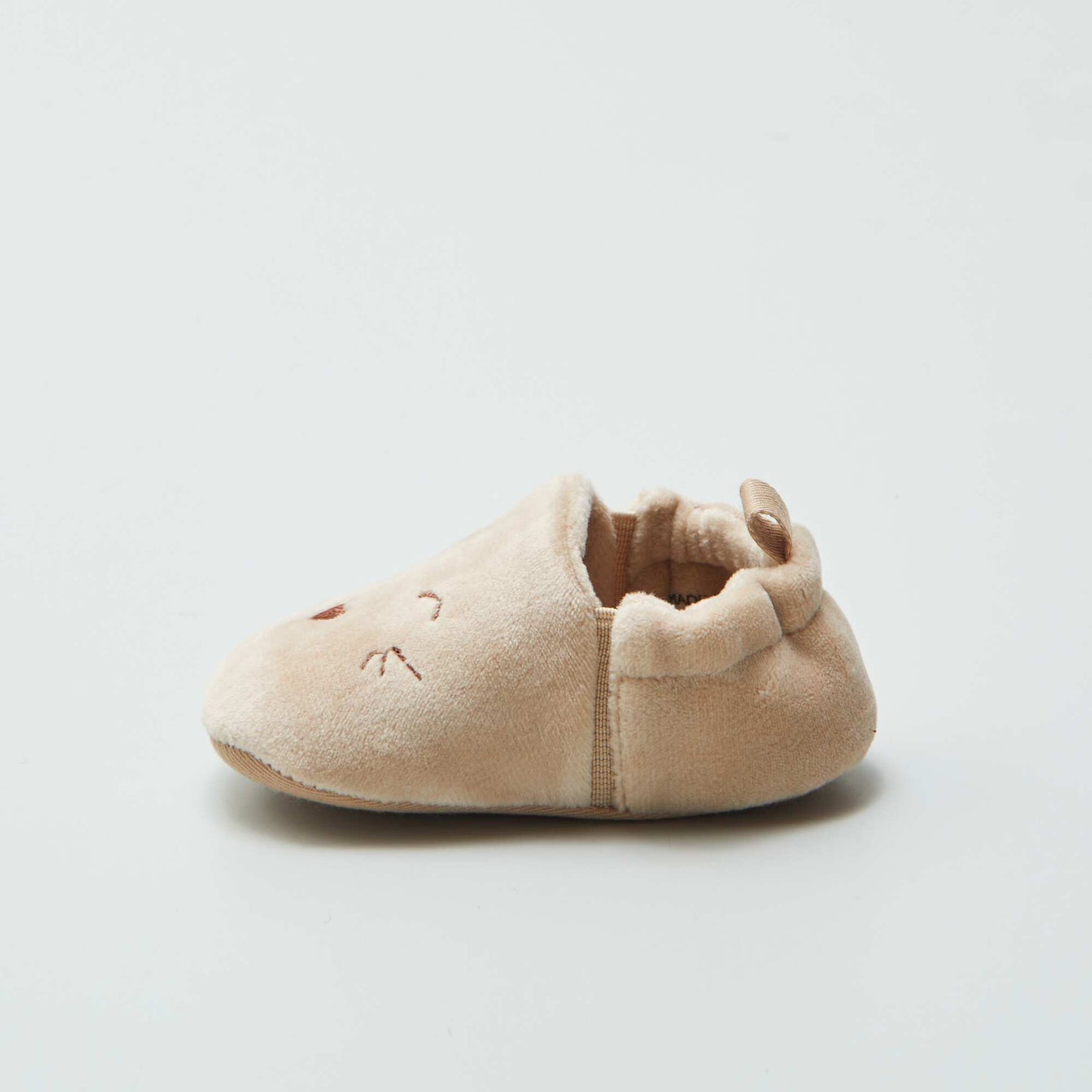 Velour slippers beige