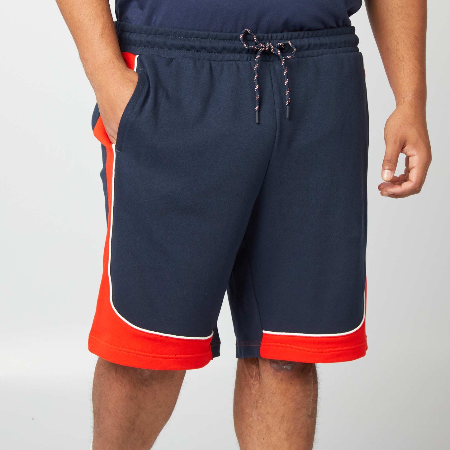 Two-tone Bermuda jogger shorts BLUE