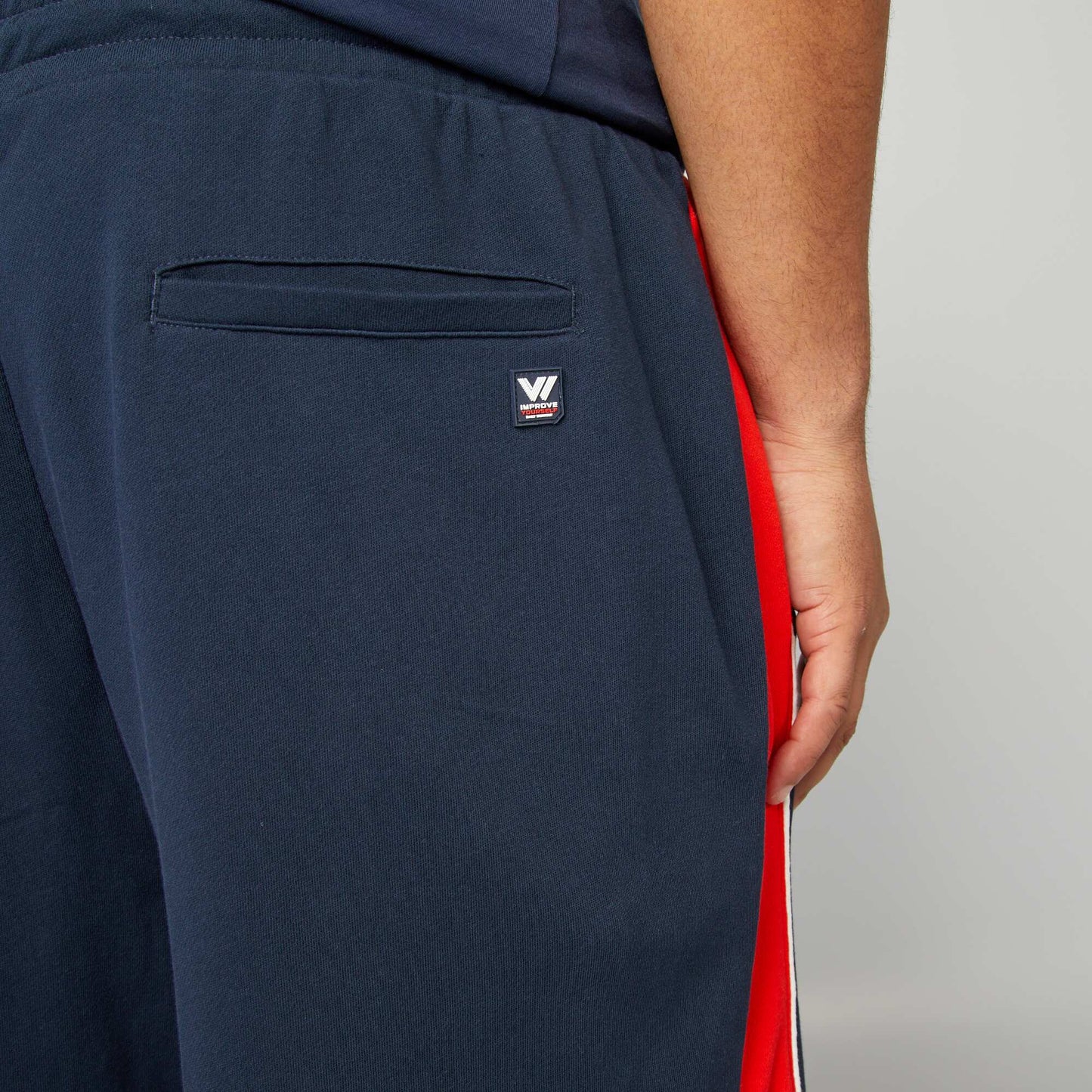 Two-tone Bermuda jogger shorts BLUE