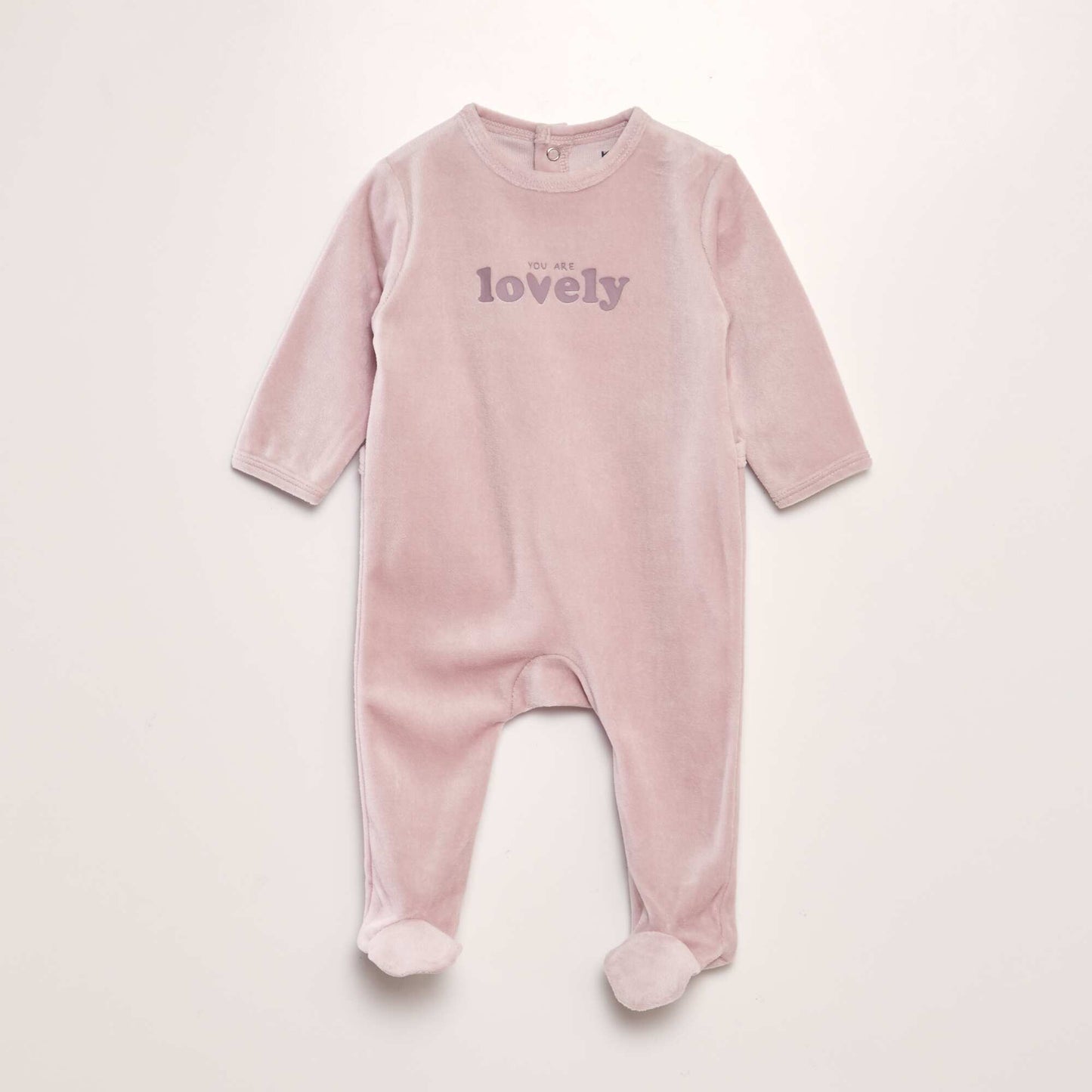 Velour sleepsuit PINK