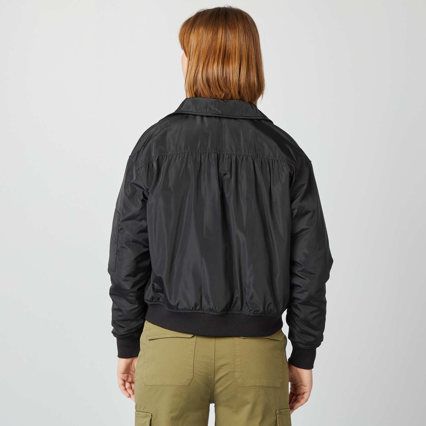 Satin-feel jacket black