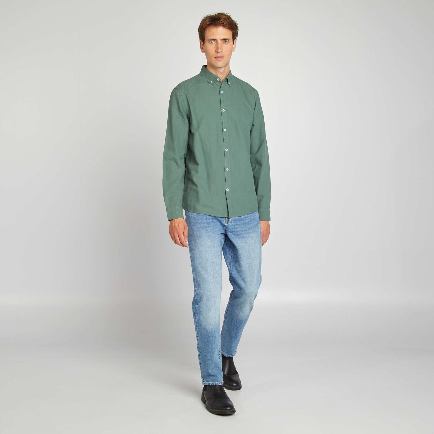 Regular-fit Oxford shirt GREEN