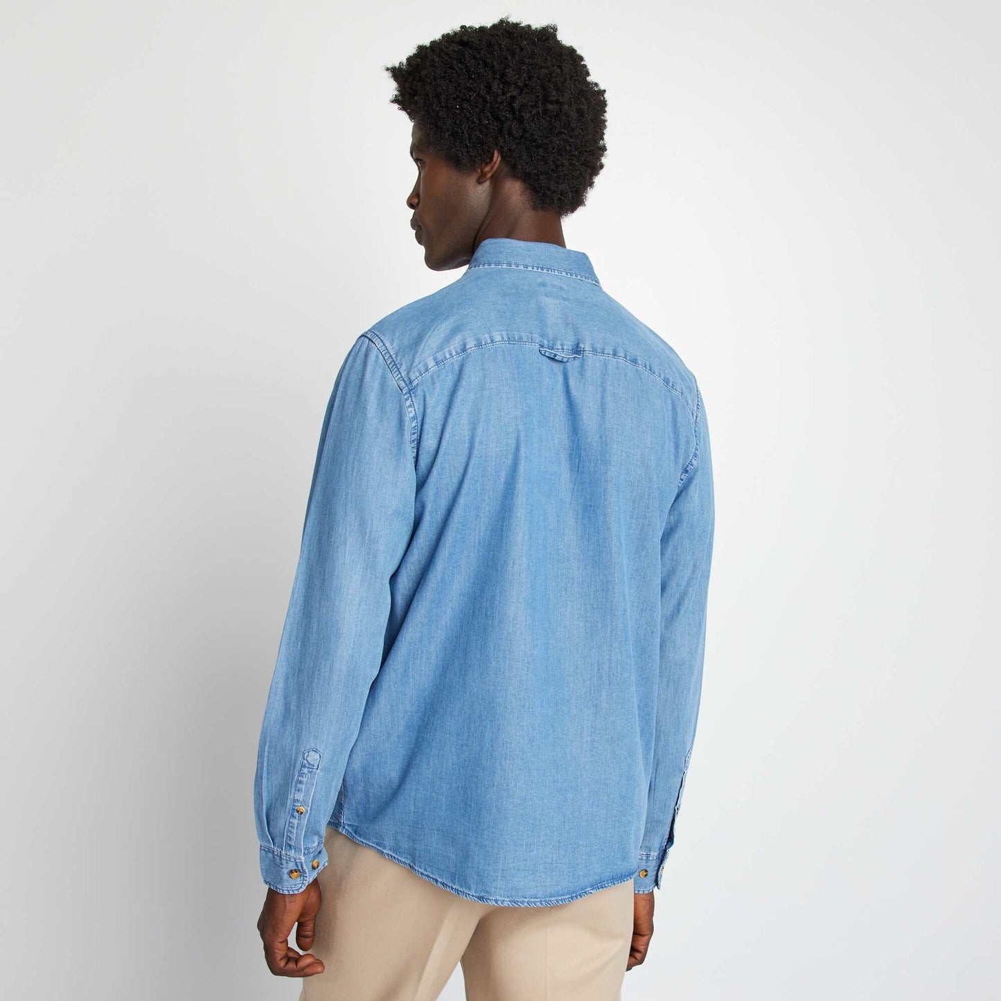 Regular-fit lyocell shirt BLUE