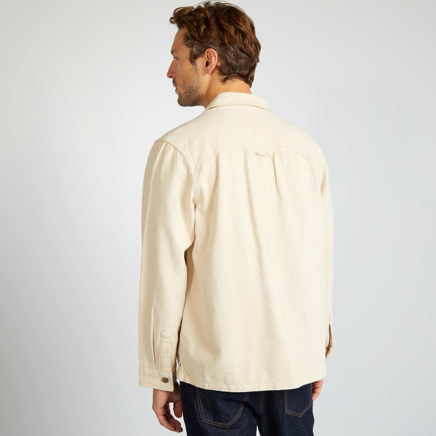 Twill overshirt WHITE