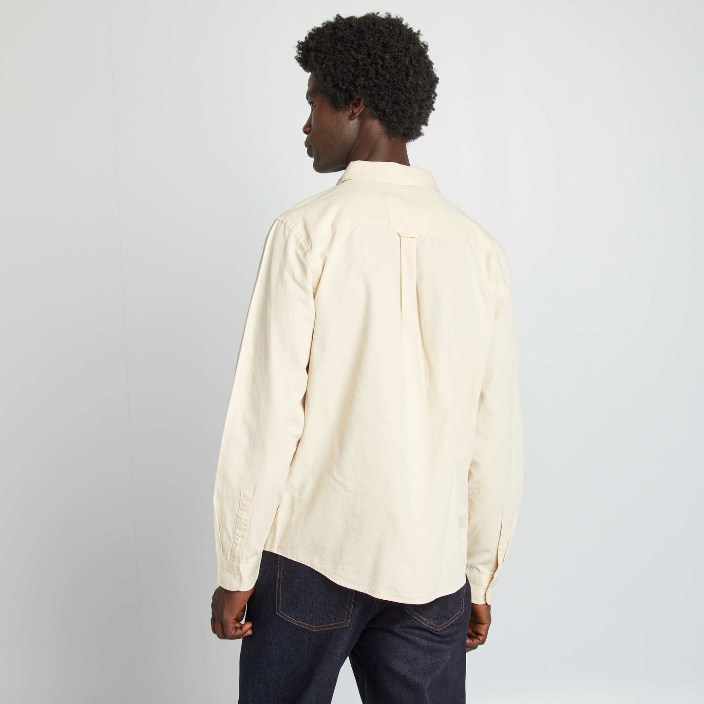 Linen-blend shirt WHITE