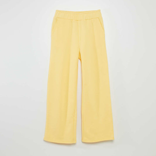 Wide-leg trousers with elasticated waistband YELLOW