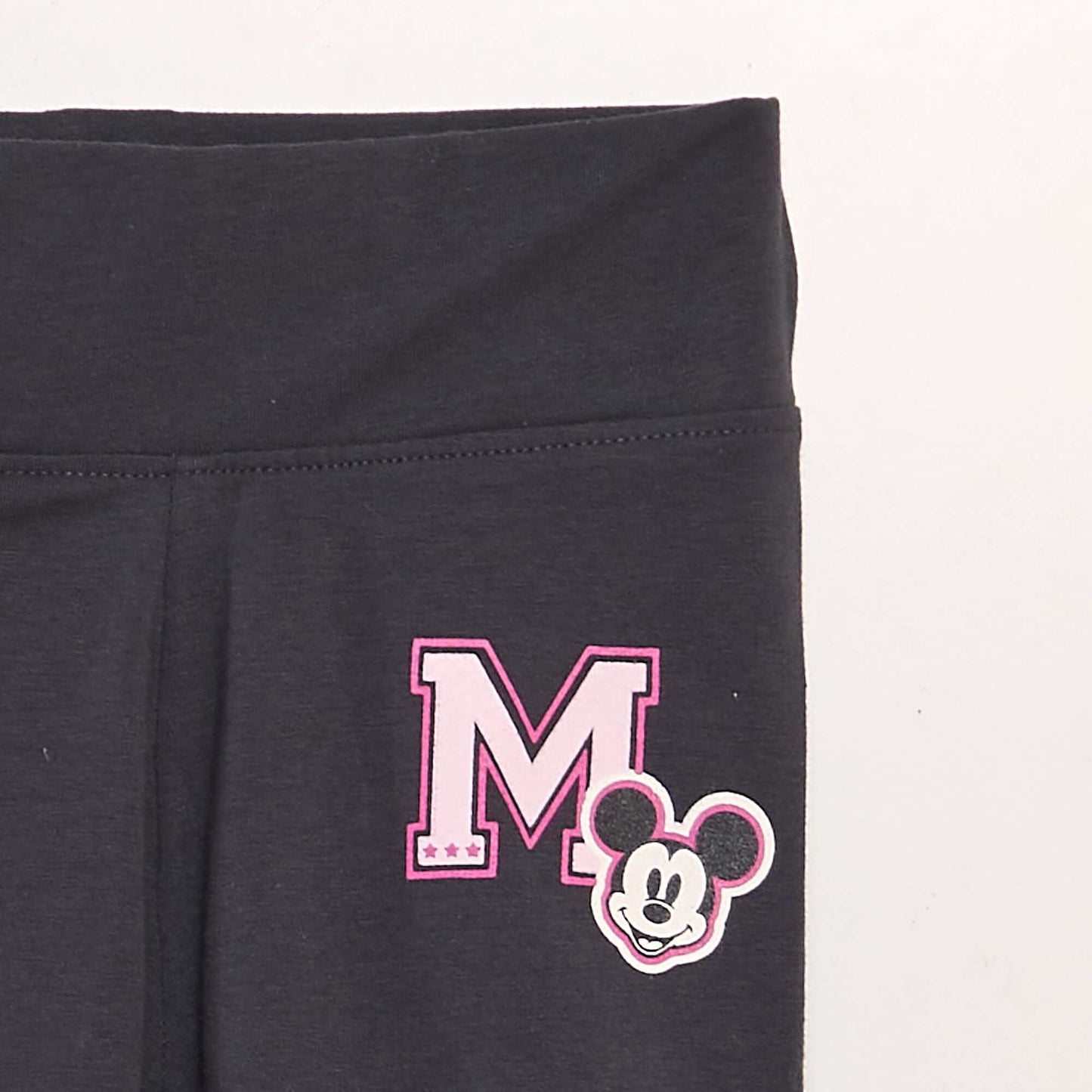 Disney Mickey Mouse cropped jersey leggings BLACK