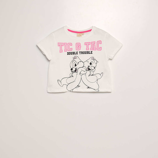 Disney crop top T-shirt WHITE