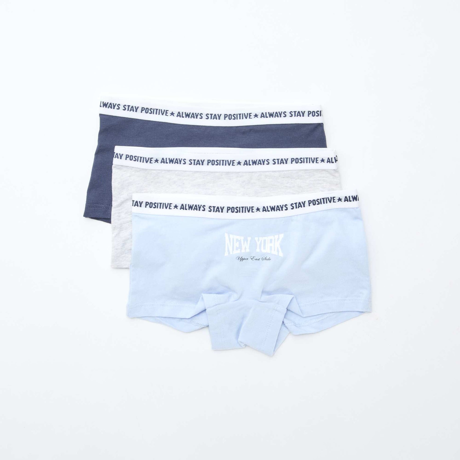 Jersey boy shorts - Pack of 3 pairs BLUE