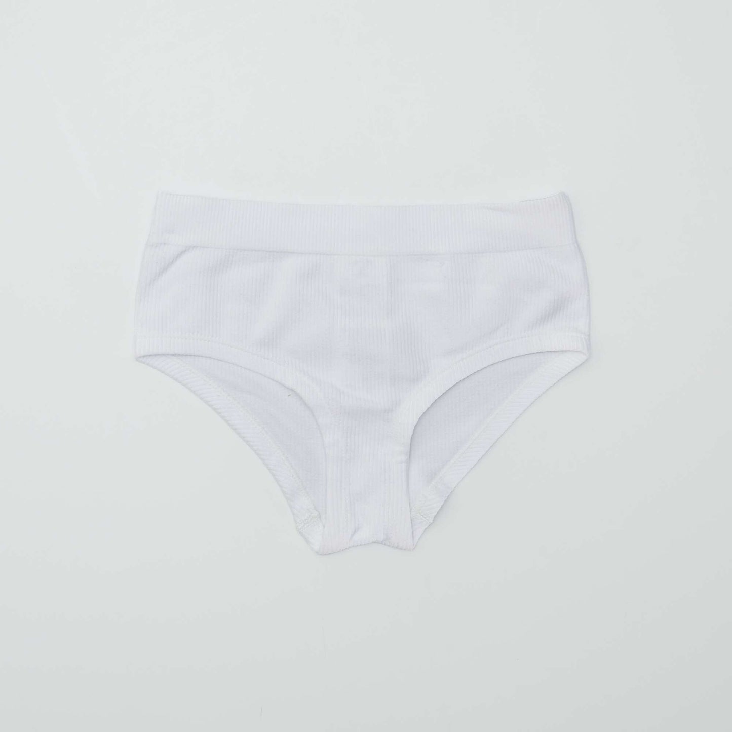 Pack of 2 pairs of ribbed boy shorts WHITE