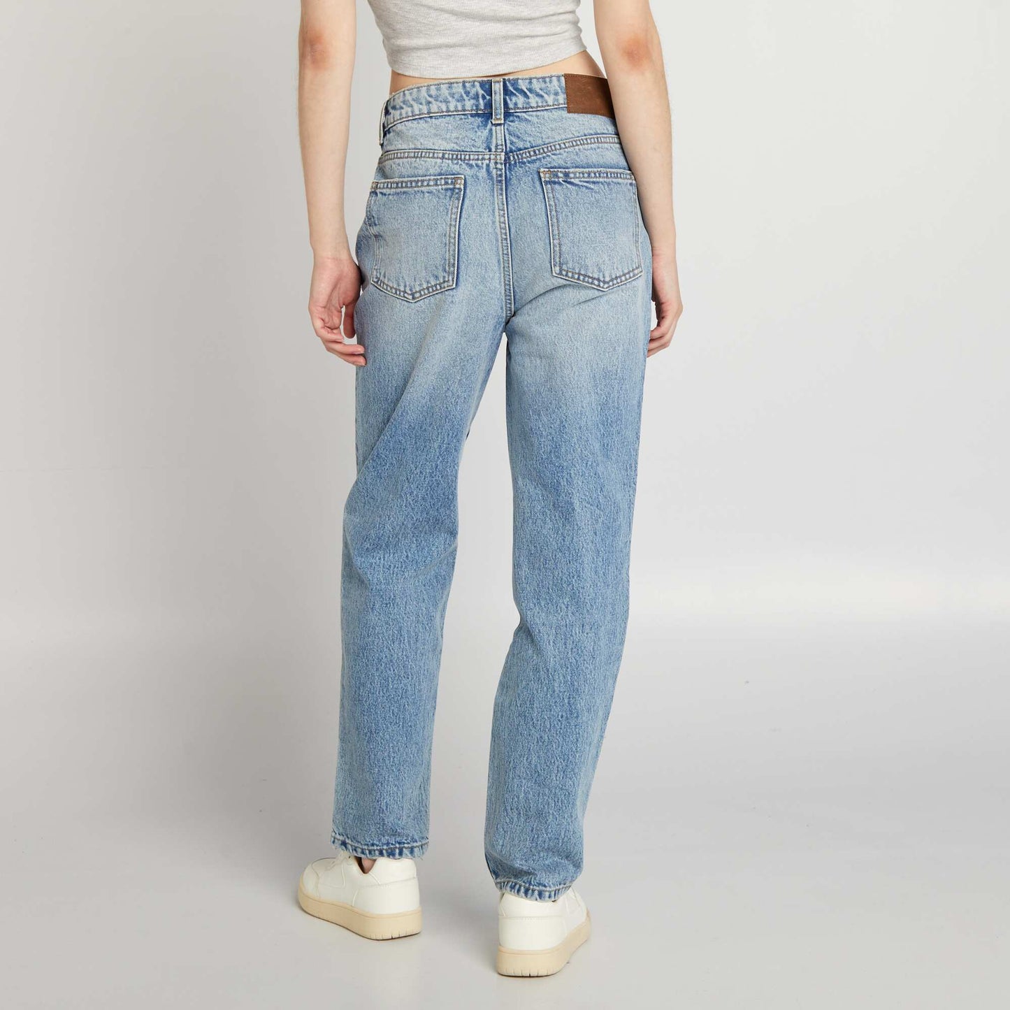 High-rise straight jeans BLUE