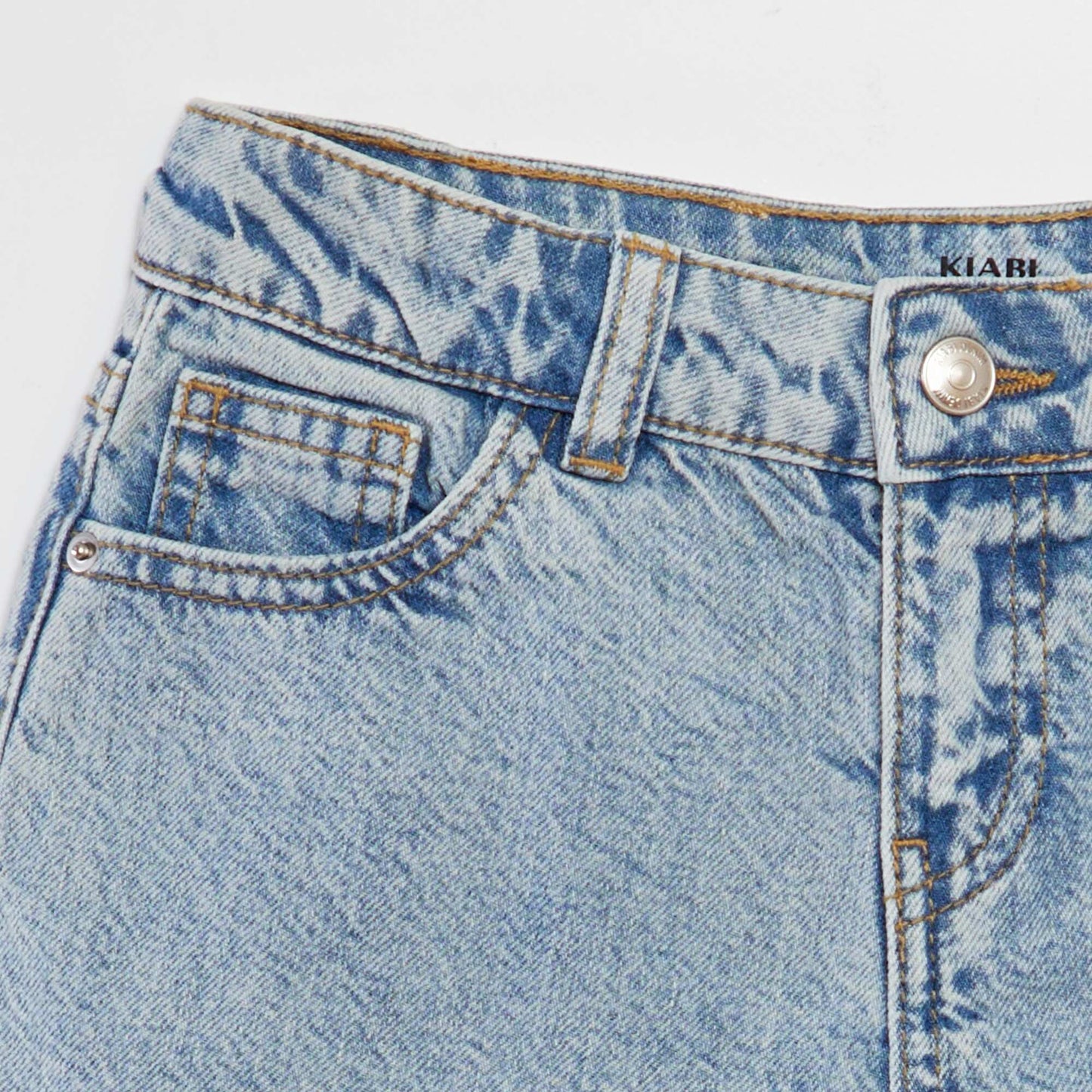 High-rise denim shorts BLUE