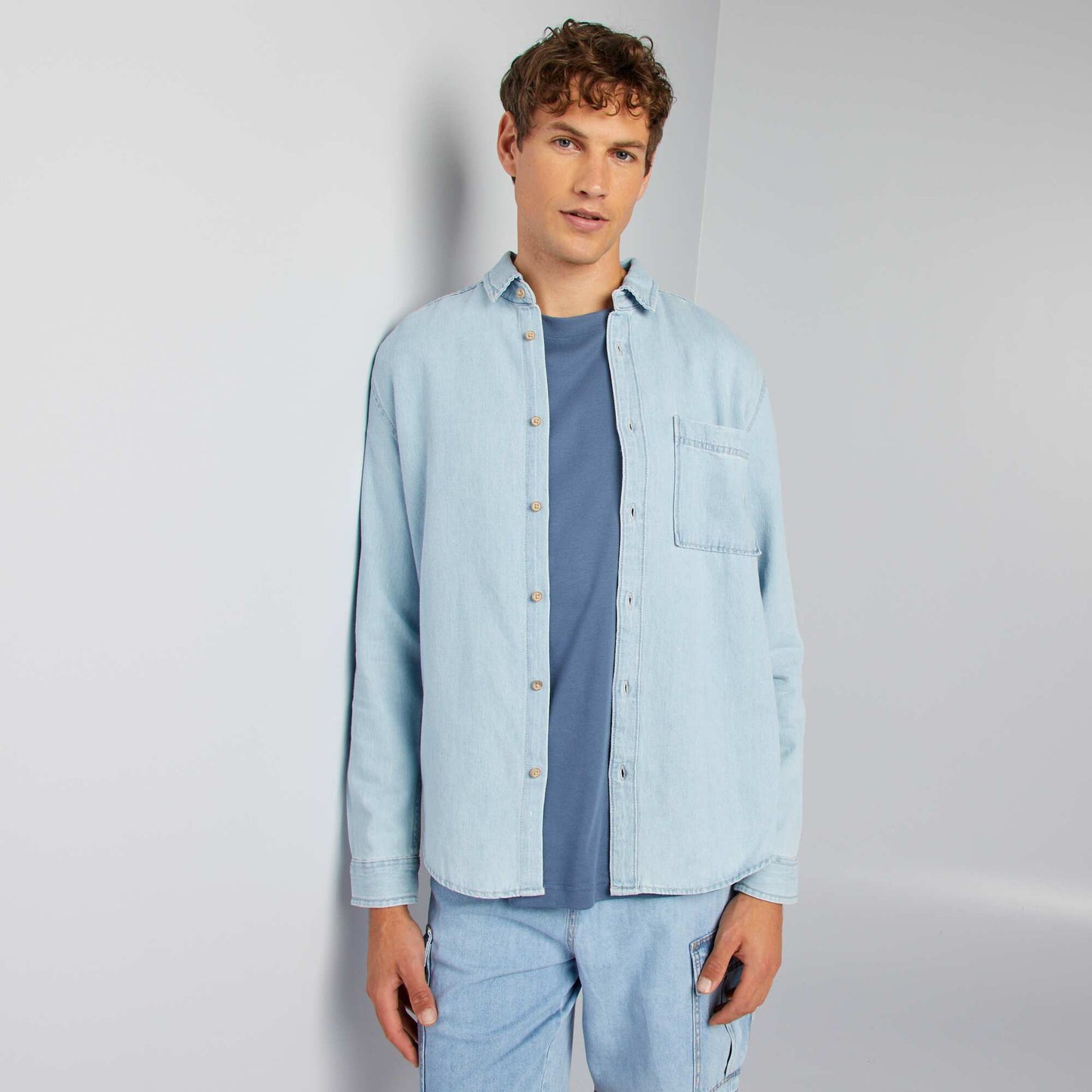 Denim shirt BLUE