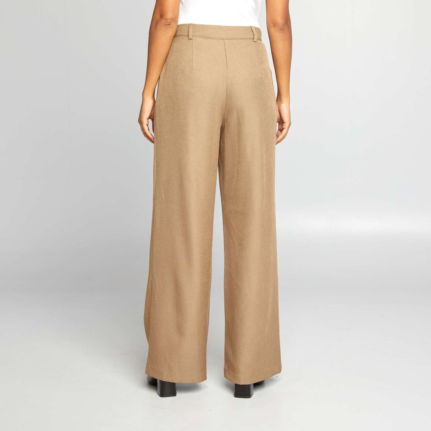 Wide-leg tailored trousers BEIGE