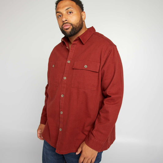 Plain overshirt ORANGE