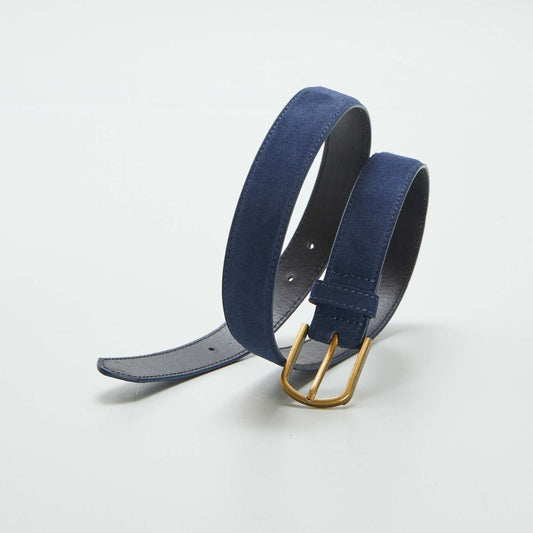 Leather belt BLUE