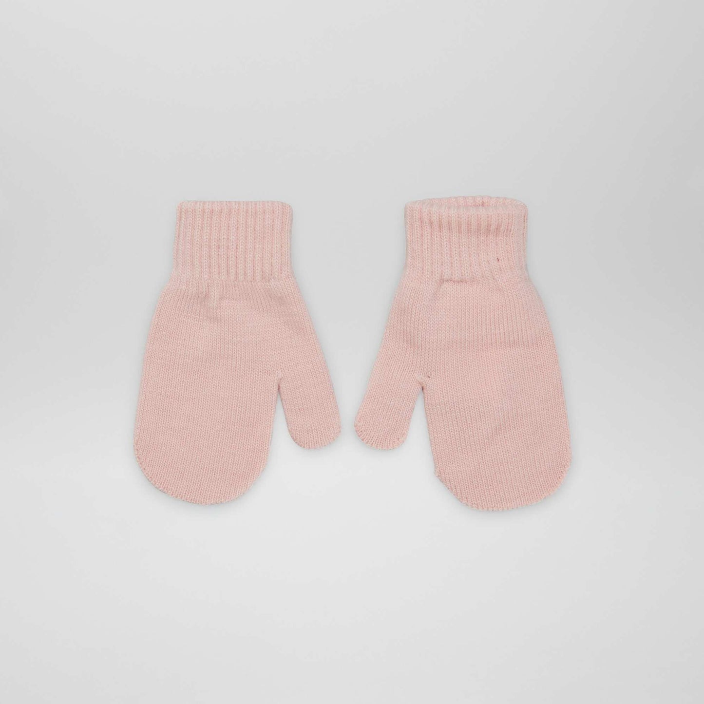 Pack of 2 pairs of plain mittens PINK