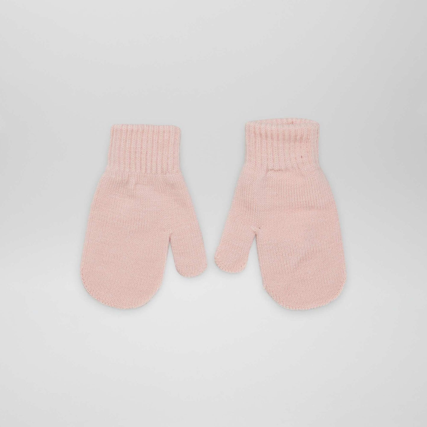 Pack of 2 pairs of plain mittens PINK