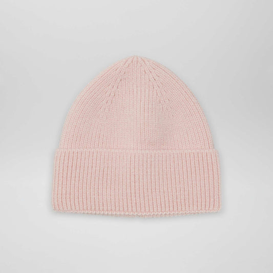 Knit hat with cuff PINK