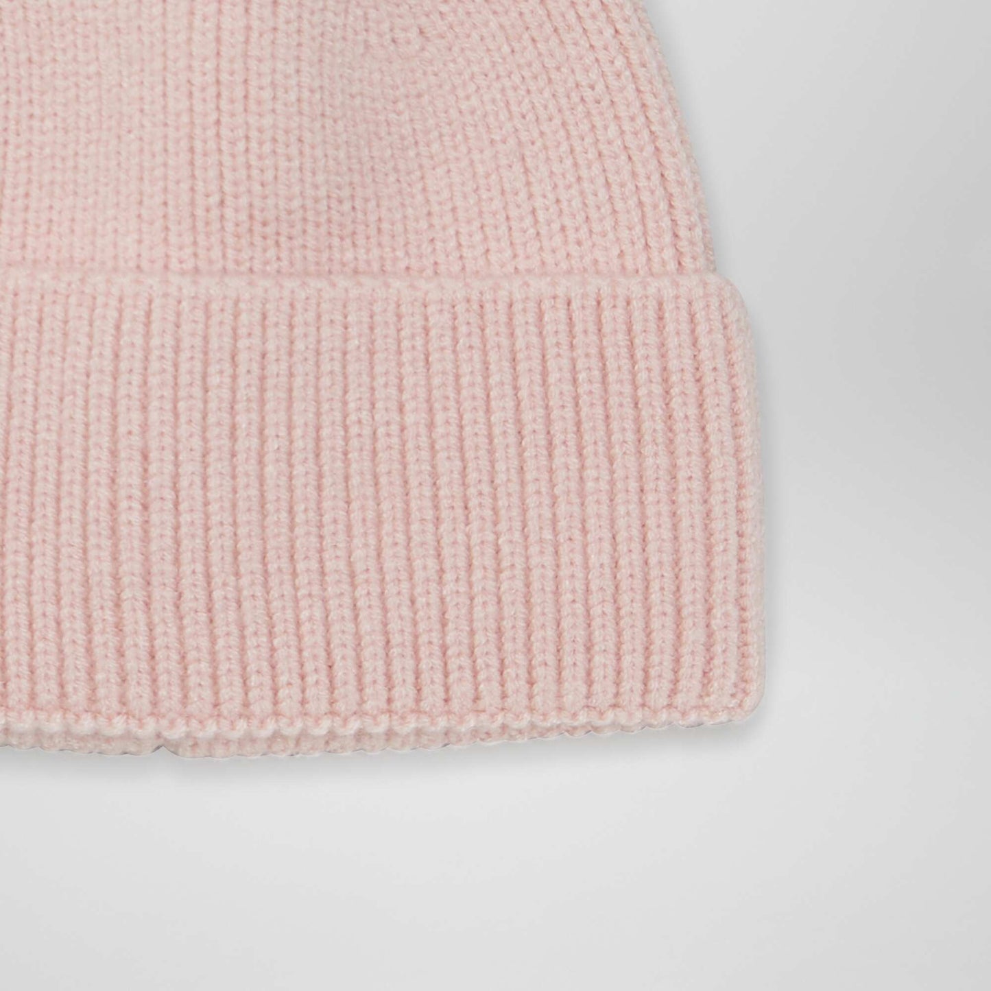 Knit hat with cuff PINK