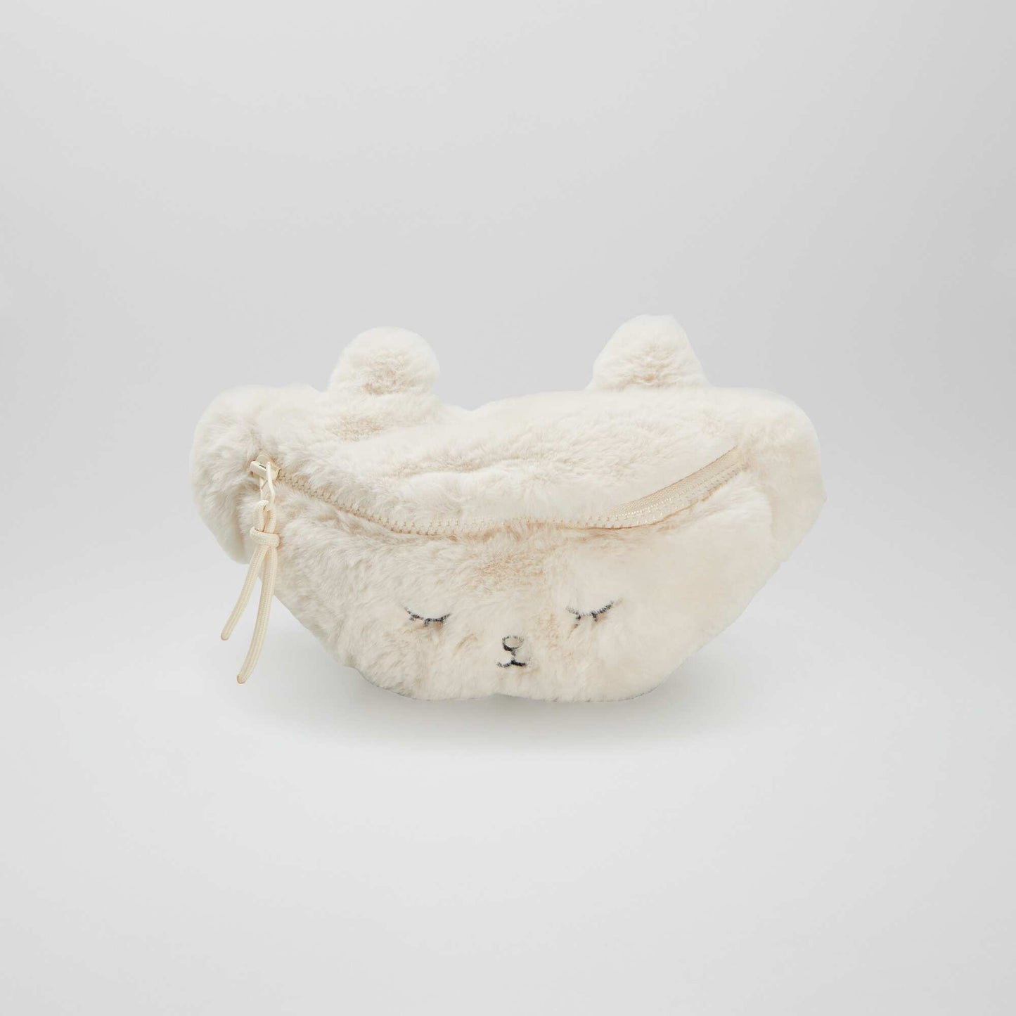 Faux fur waist bag BEIGE