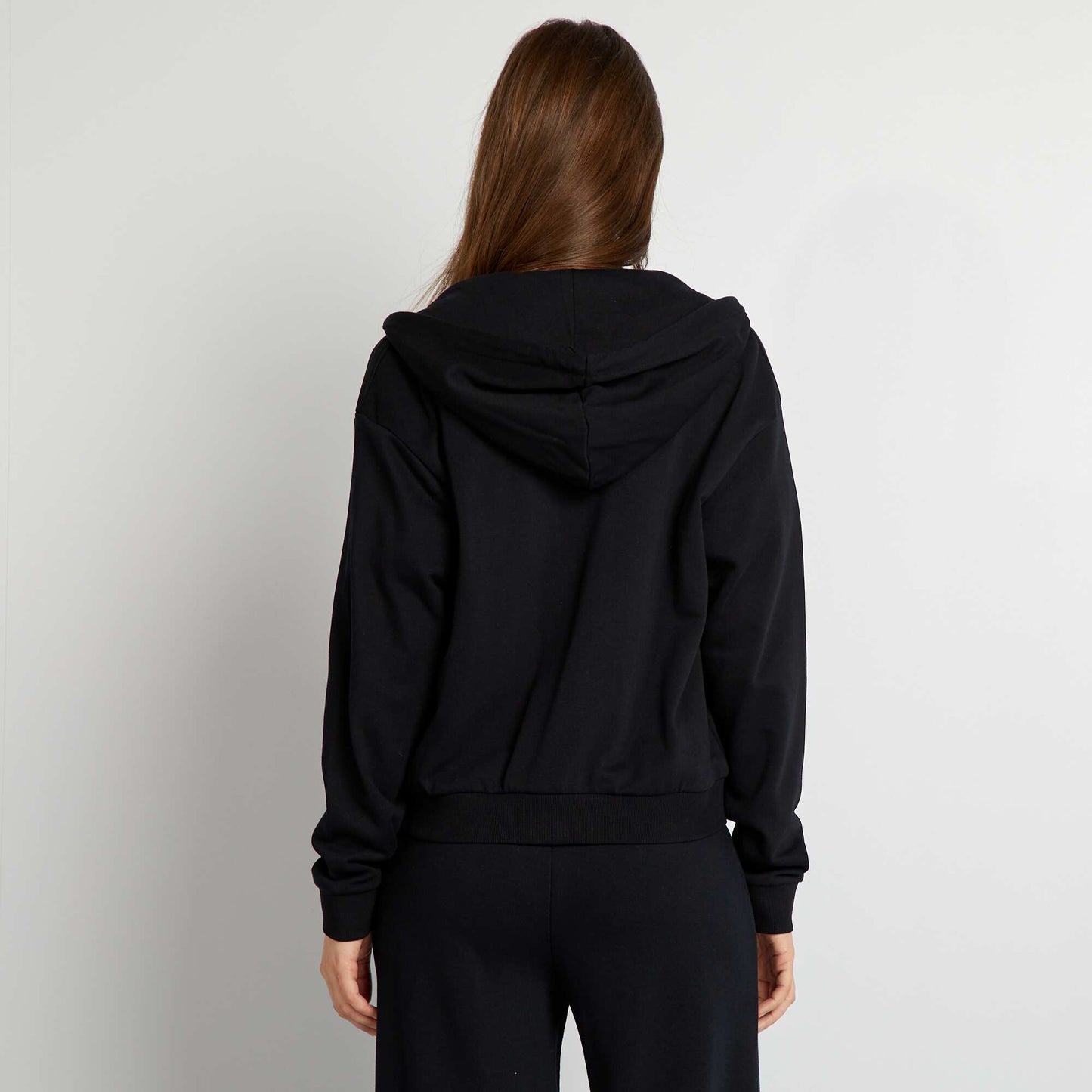 Zip-up hoodie BLACK