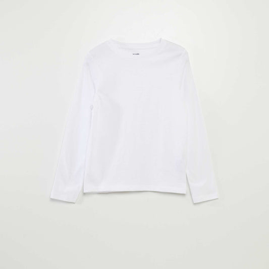 Basic long-sleeved T-shirt white