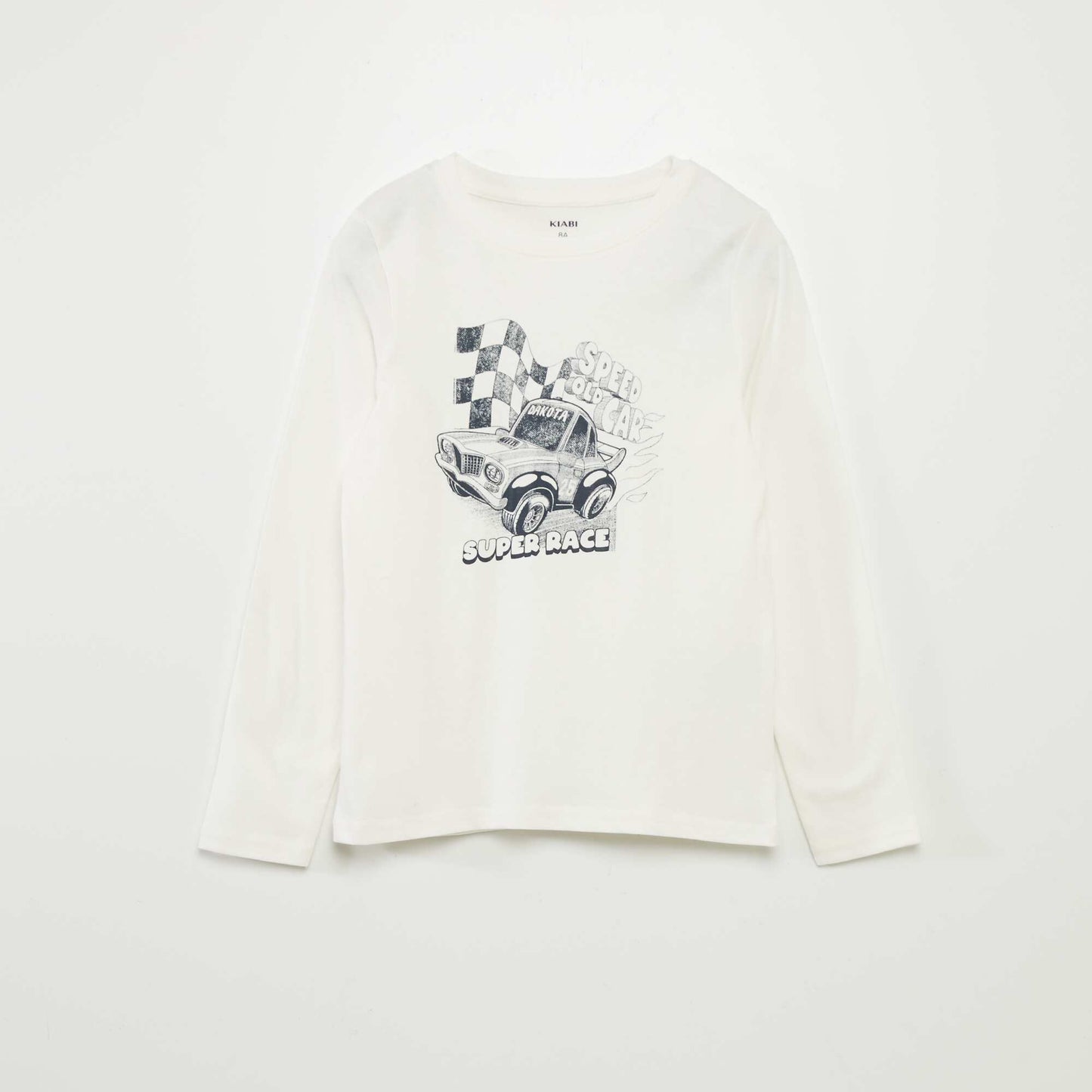 Printed round neck T-shirt WHITE