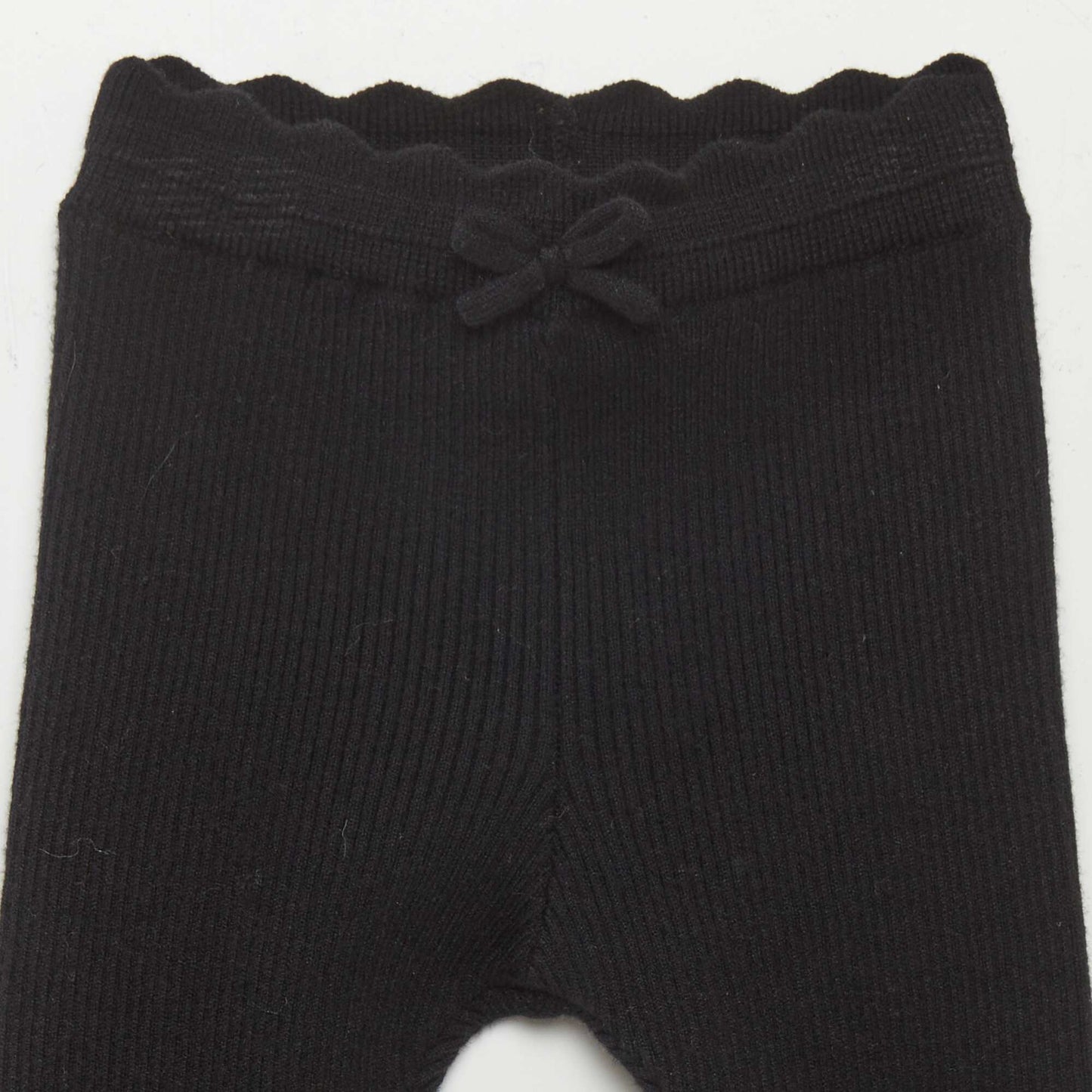 Ribbed leggings with bow black