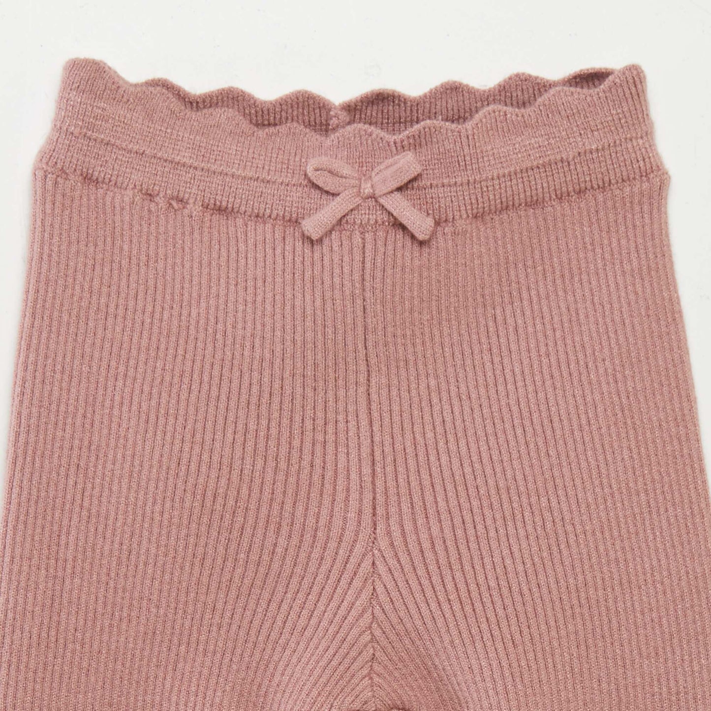 Ribbed leggings with bow PINK