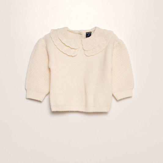 Knitted jumper WHITE