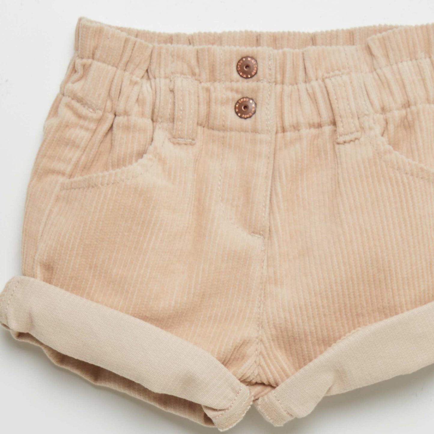 Corduroy paperbag shorts BEIGE