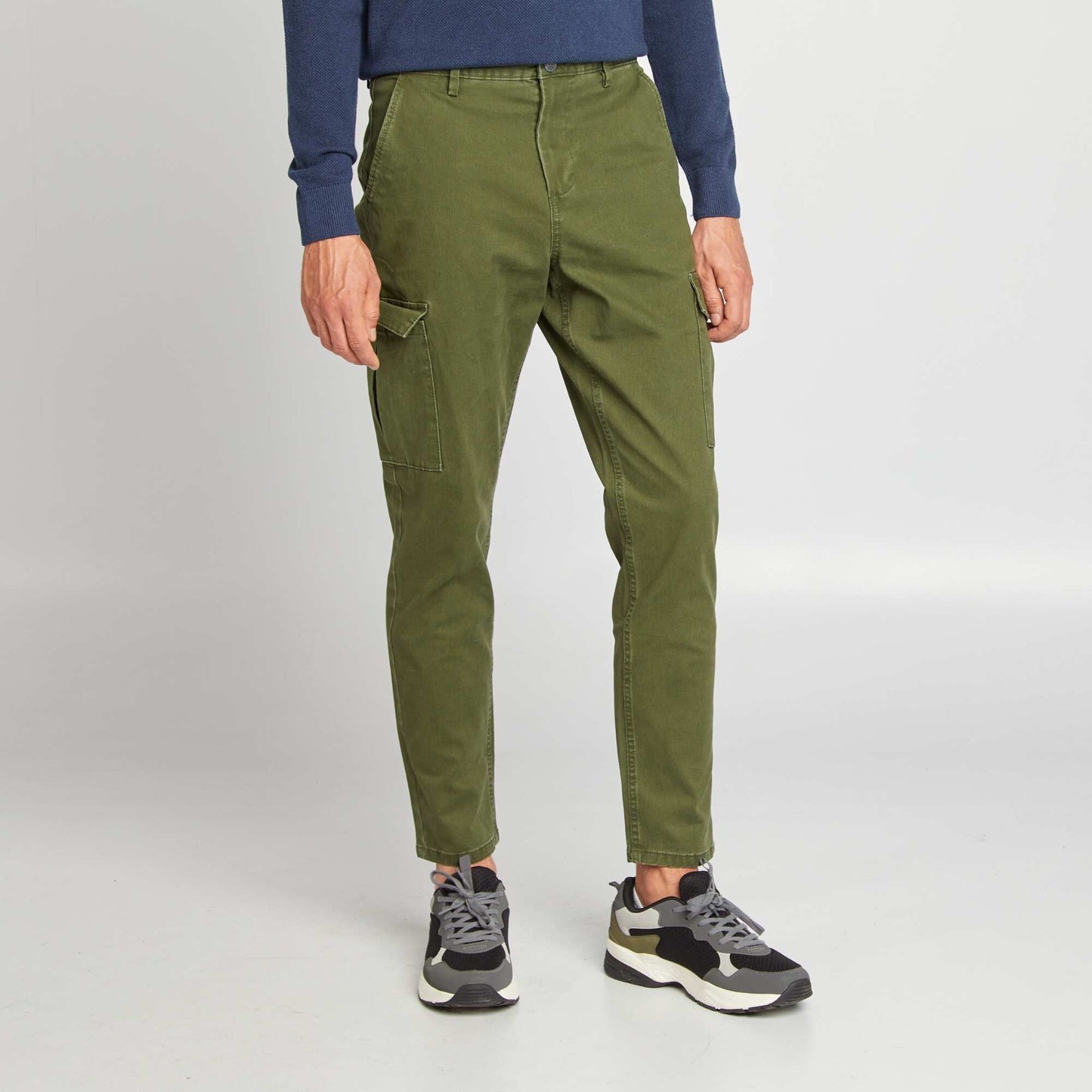 Multi-pocket slim-fit trousers KHAKI