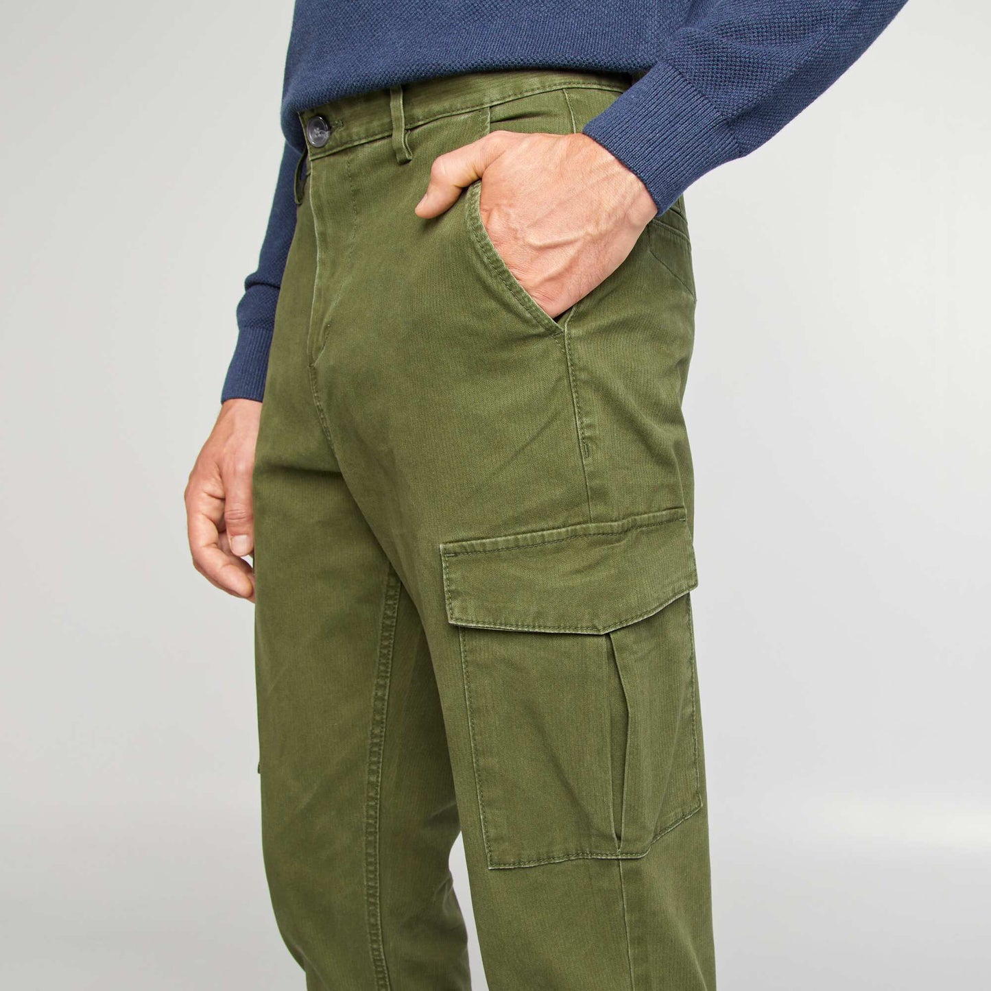 Multi-pocket slim-fit trousers KHAKI