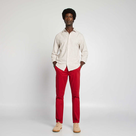 Plain chinos RED