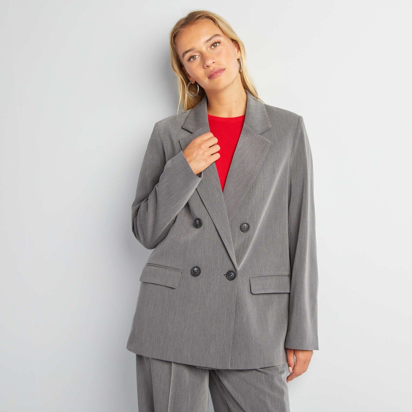 Loose-fit suit jacket GREY