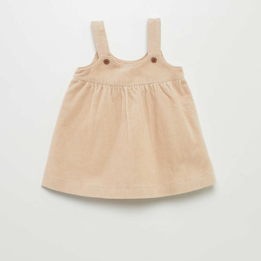 Corduroy dress BEIGE