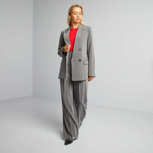 Wide-leg tailored trousers GREY