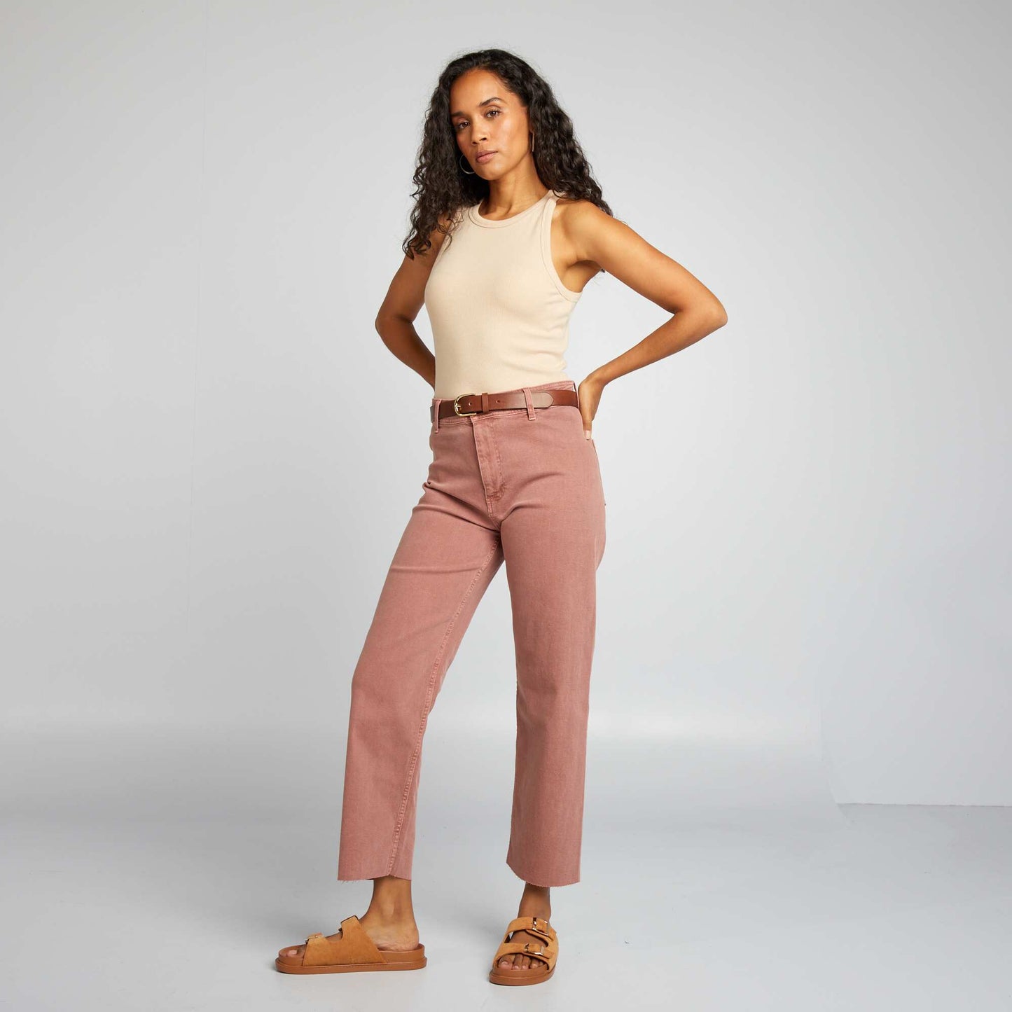 Straight wide-leg trousers - L28 PINK