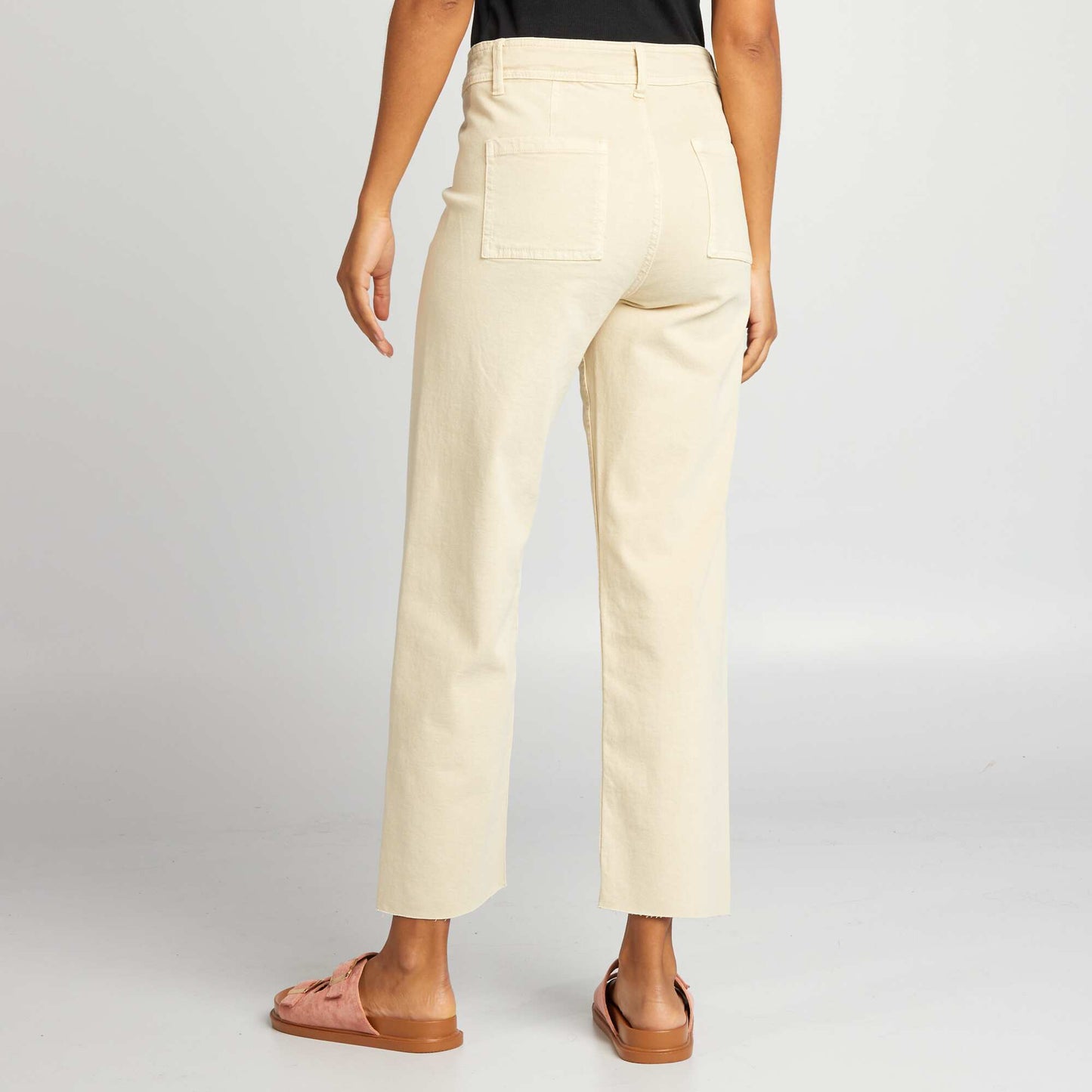 Straight wide-leg trousers  L27 BEIGE