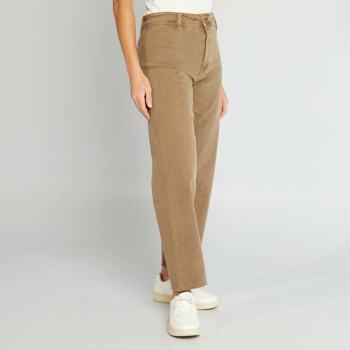 Straight wide-leg trousers - L28 BROWN