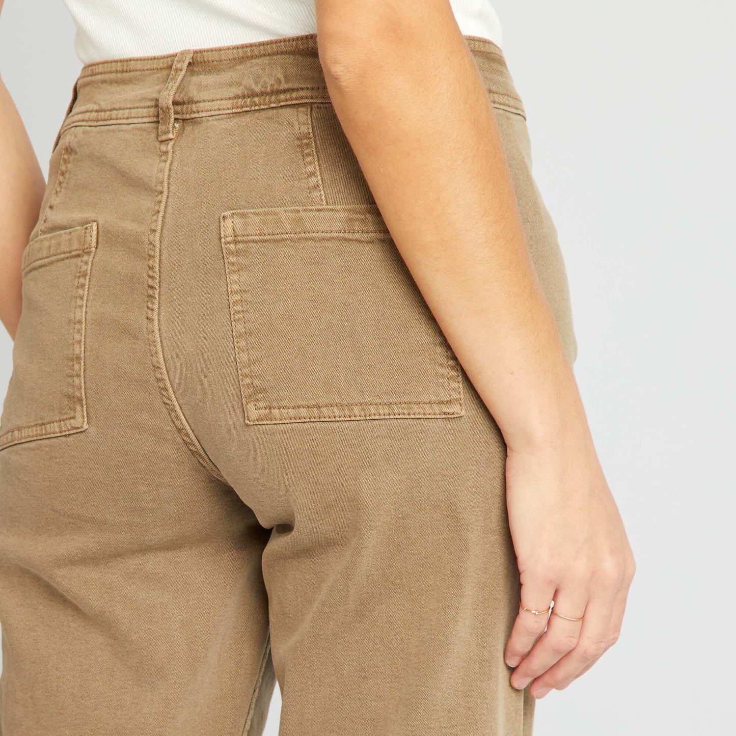 Straight wide-leg trousers - L28 BROWN