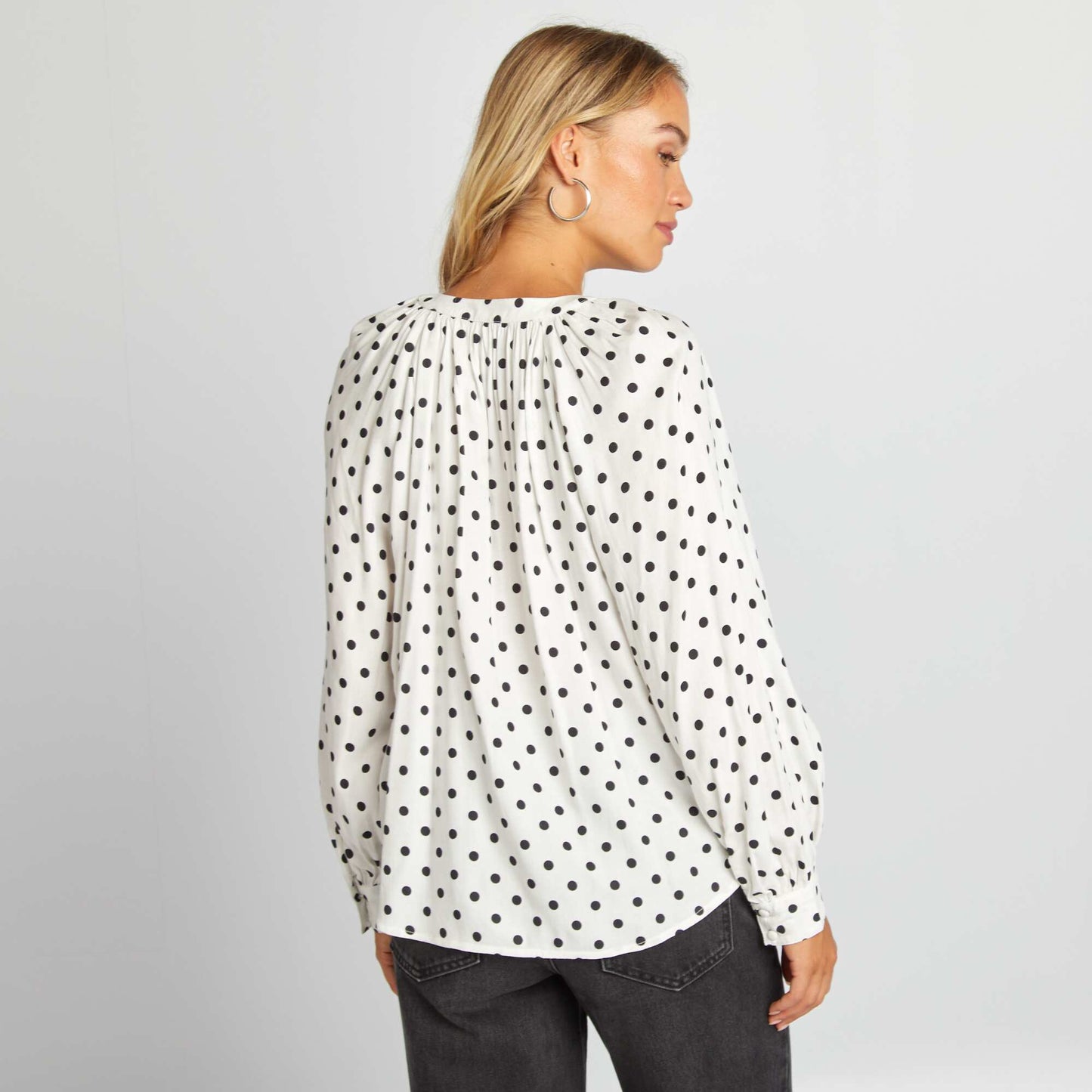 Flowing printed blouse WHITE