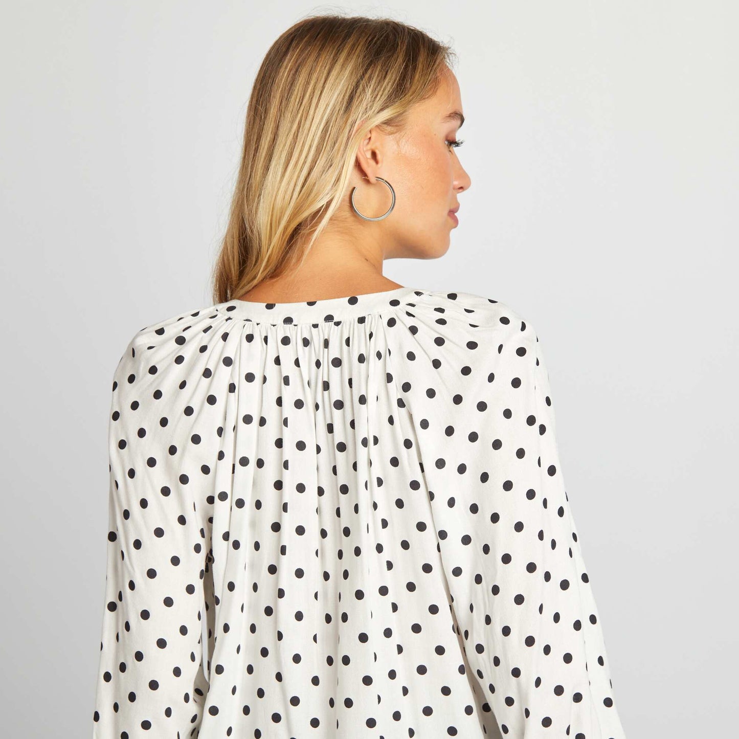 Flowing printed blouse WHITE