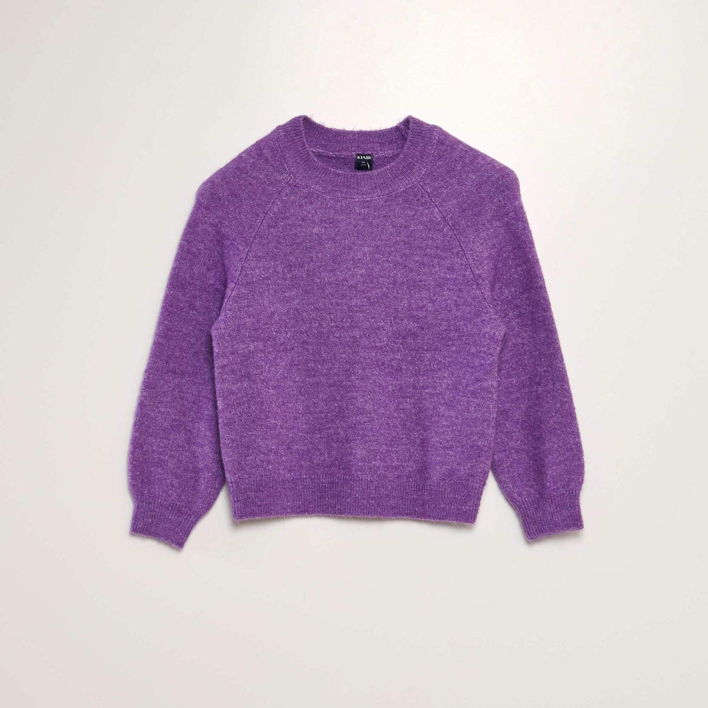 Round-neck knit jumper PURPLE