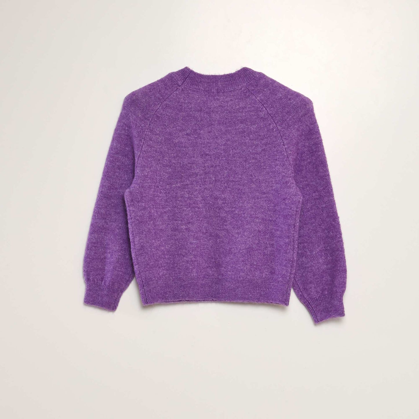 Round-neck knit jumper PURPLE