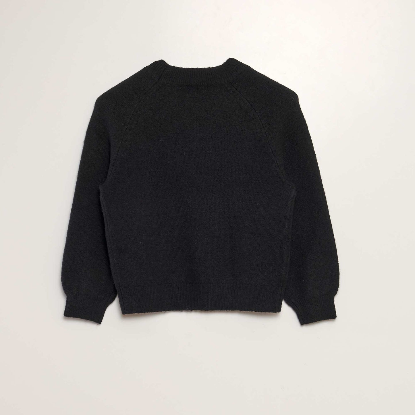 Round-neck knit jumper black