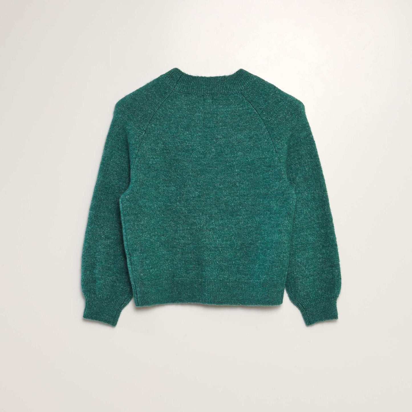 Round-neck knit jumper GREEN