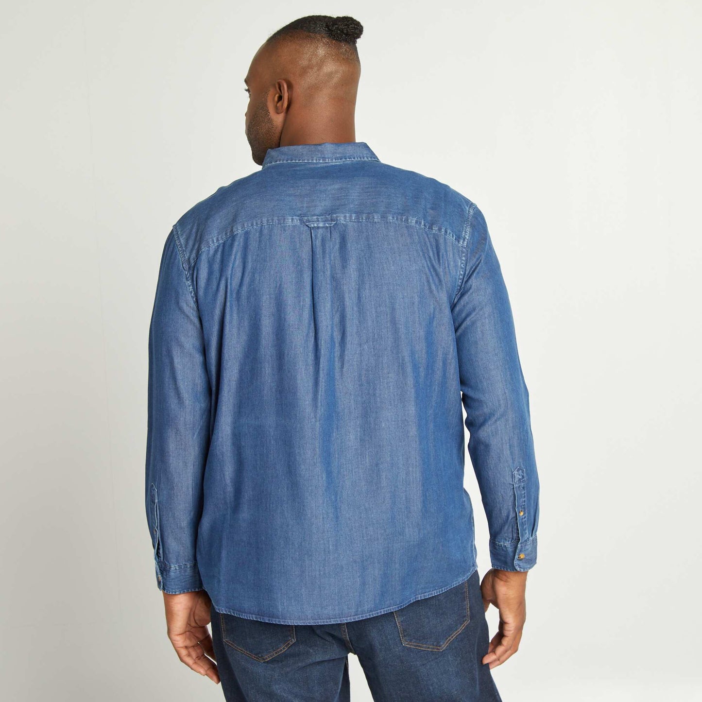 Classic plain shirt BLUE